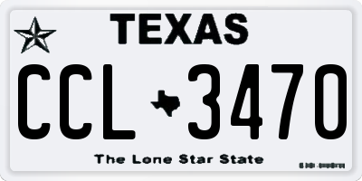TX license plate CCL3470