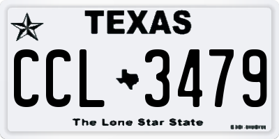 TX license plate CCL3479