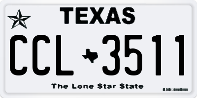 TX license plate CCL3511
