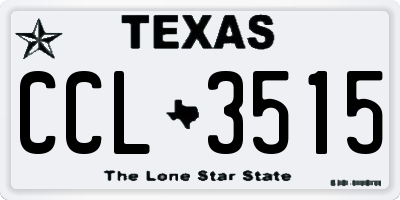 TX license plate CCL3515