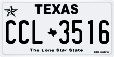 TX license plate CCL3516