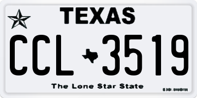 TX license plate CCL3519