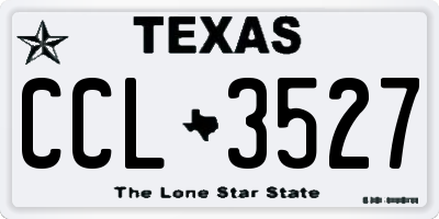 TX license plate CCL3527