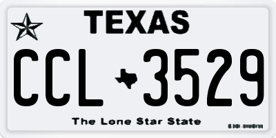 TX license plate CCL3529