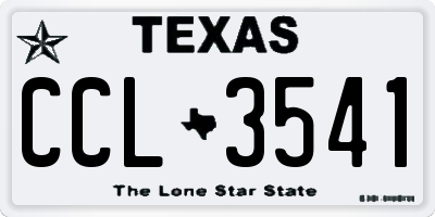 TX license plate CCL3541