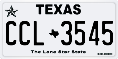 TX license plate CCL3545