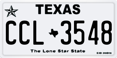TX license plate CCL3548