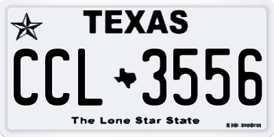 TX license plate CCL3556