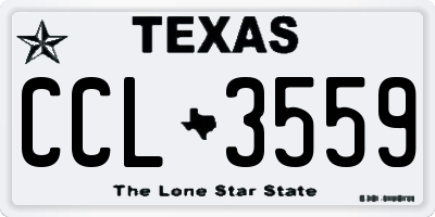 TX license plate CCL3559