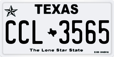 TX license plate CCL3565
