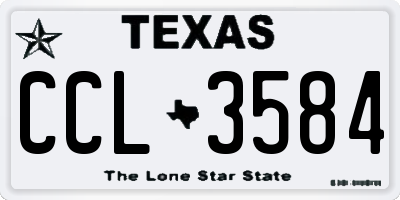 TX license plate CCL3584