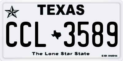 TX license plate CCL3589