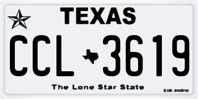 TX license plate CCL3619