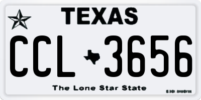 TX license plate CCL3656