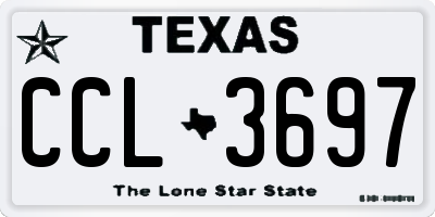 TX license plate CCL3697