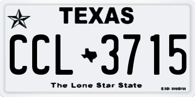 TX license plate CCL3715