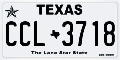 TX license plate CCL3718