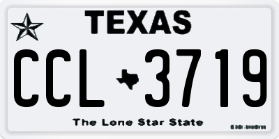 TX license plate CCL3719