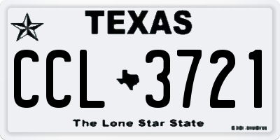 TX license plate CCL3721