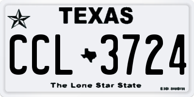 TX license plate CCL3724