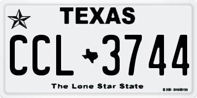 TX license plate CCL3744