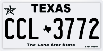 TX license plate CCL3772