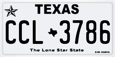 TX license plate CCL3786