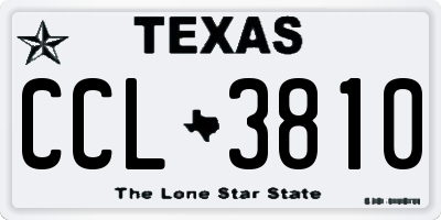 TX license plate CCL3810