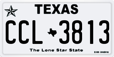 TX license plate CCL3813