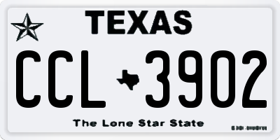 TX license plate CCL3902