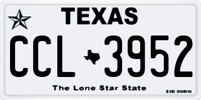 TX license plate CCL3952