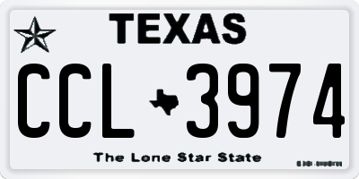 TX license plate CCL3974