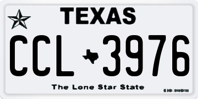 TX license plate CCL3976