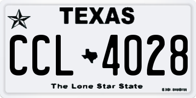 TX license plate CCL4028