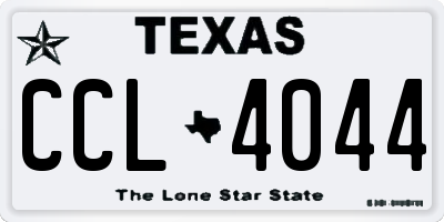 TX license plate CCL4044