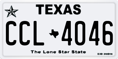 TX license plate CCL4046