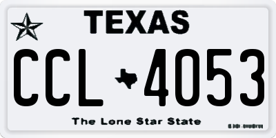 TX license plate CCL4053