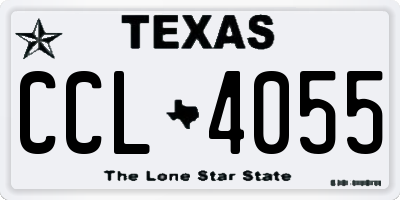 TX license plate CCL4055