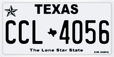 TX license plate CCL4056