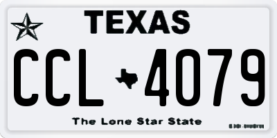 TX license plate CCL4079