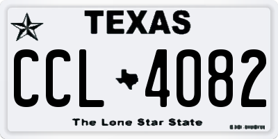 TX license plate CCL4082