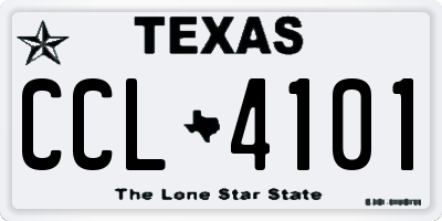 TX license plate CCL4101