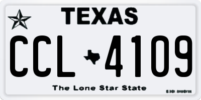 TX license plate CCL4109
