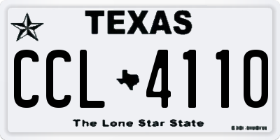 TX license plate CCL4110