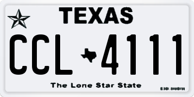 TX license plate CCL4111