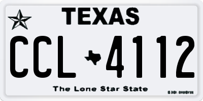 TX license plate CCL4112