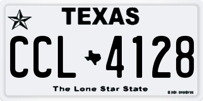 TX license plate CCL4128
