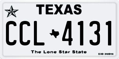 TX license plate CCL4131