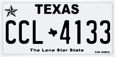 TX license plate CCL4133