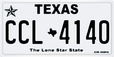 TX license plate CCL4140